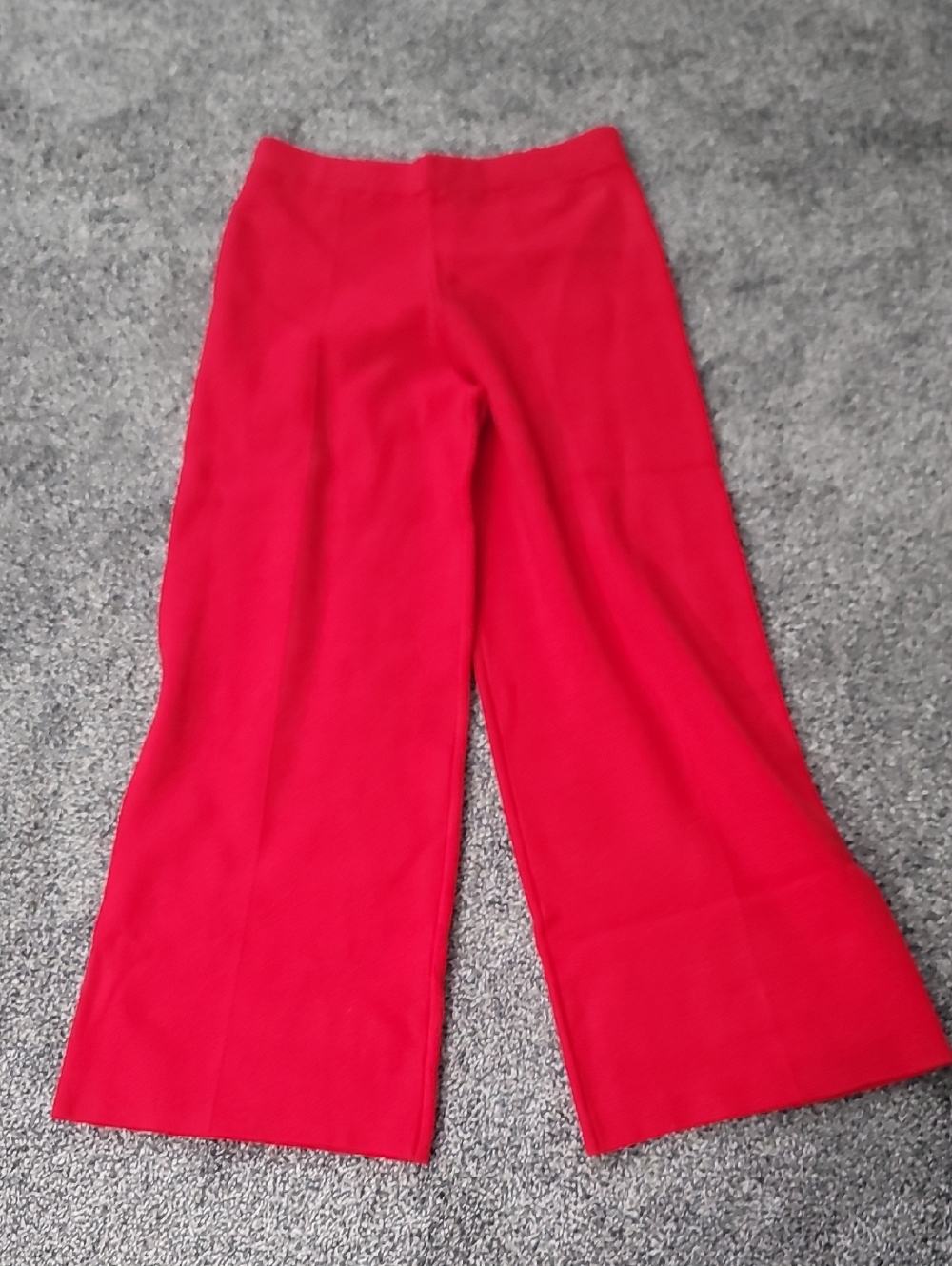 High-Rise Red Wide-Leg Women's Pants